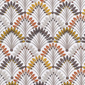 Bomuldsstof Cretonne vifter – taupe/elfenben, 