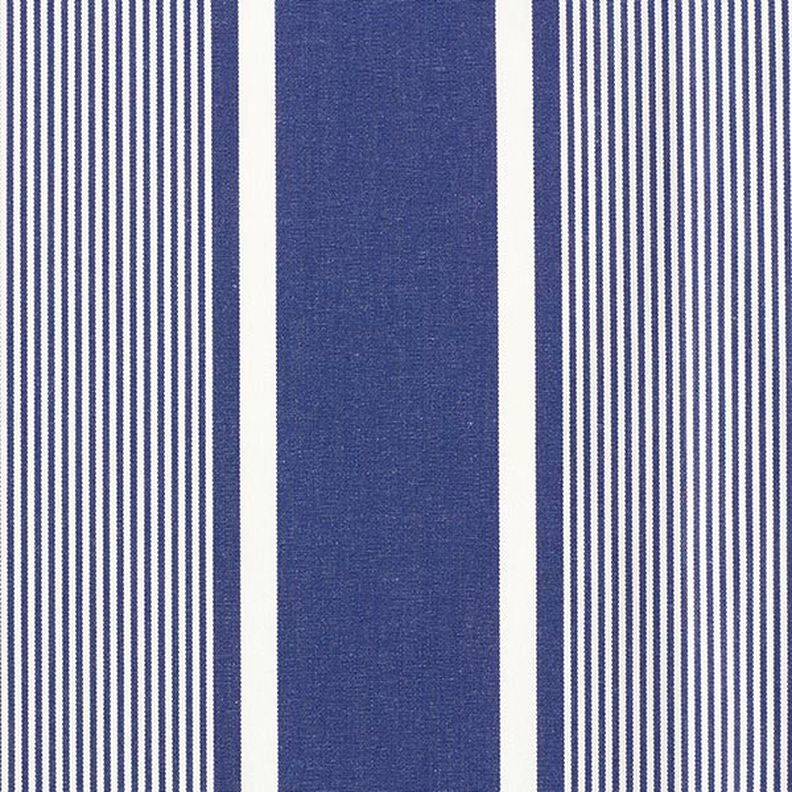 Outdoorstof Canvas striber – marineblå/hvid,  image number 1