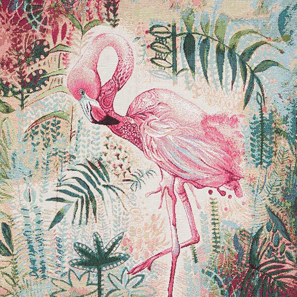 Dekorationsstof gobelinstykke Flamingo – beige/pink,  image number 1