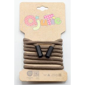 Bomuldskordel Inkl. Kordelende [1,15 m | Ø 5mm] – mørk taupe, 