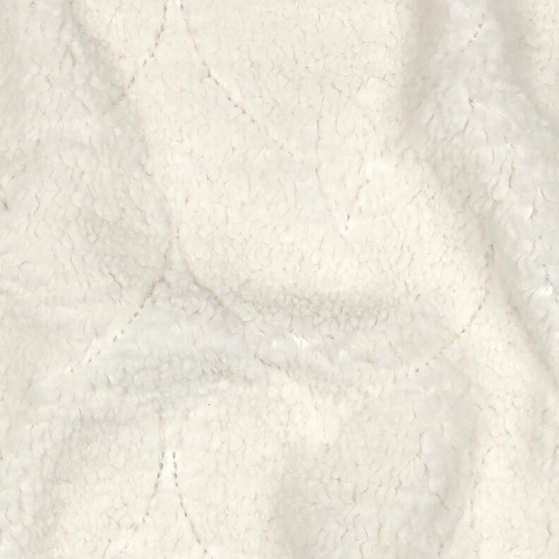 Kunstpels hjertemønster | Poppy Fabrics – uldhvid,  image number 2