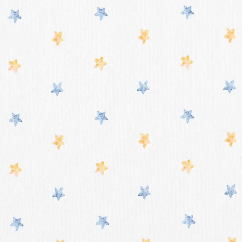Bomuldsjersey akvarel stjerner Digitaltryk – elfenben/jeansblå,  image number 1