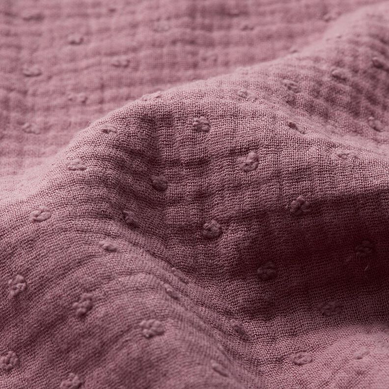 Musselin/Dobbelt-Crincle stof dobby – lyse bær,  image number 2