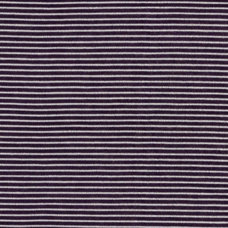 Finstrik smalle Striber &ndash; plum/hvid,  image number 1