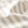 Dekorationsstof Halvpanama Lodrette striber – lysebeige/hvid,  thumbnail number 2