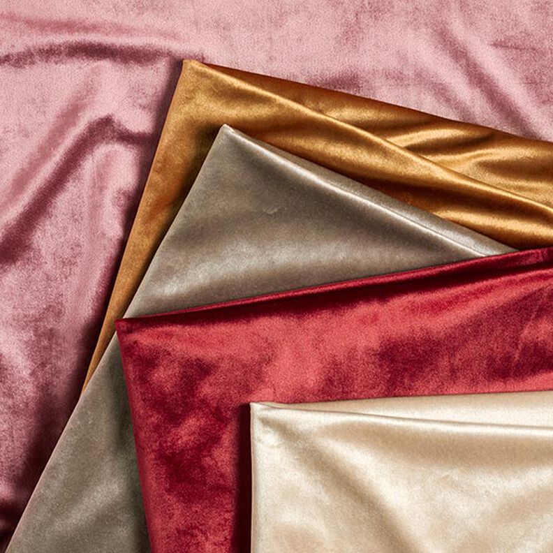 Dekorationsstof fløjl – gammelrosa,  image number 4