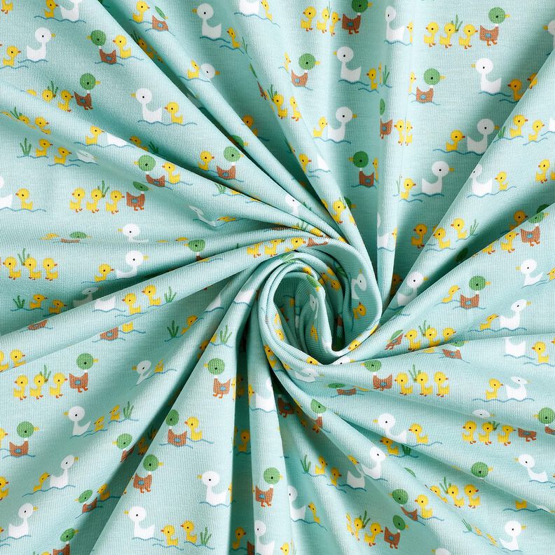 Bomuldsjersey lille and med ællinger – lyseblå,  image number 3