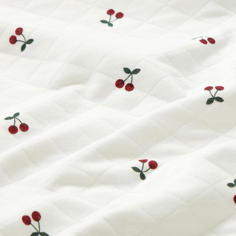 Doubleface Jersey kirsebær – elfenben,  image number 2