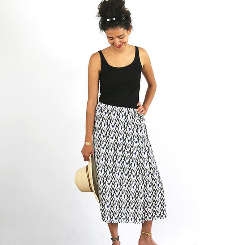 FRAU GINA - nederdel i wrap-look med sidesømslommer, Studio Schnittreif  | XS -  XL,  image number 7