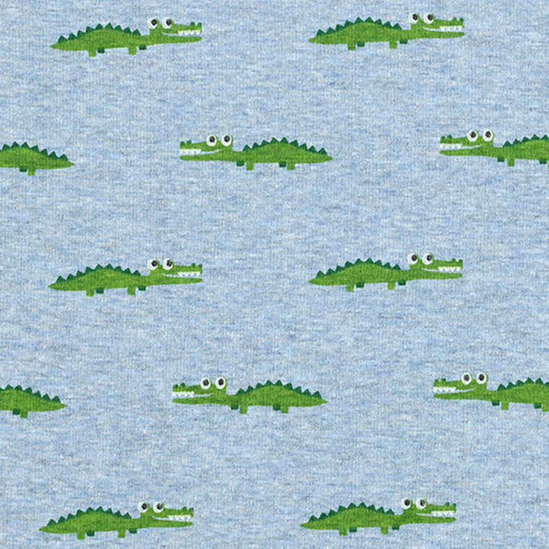 Alpefleece fræk krokodille Melange – lys jeans-blå,  image number 1