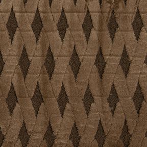 Kunstpels Bouclé stof romber – mørkebrun/sortbrun, 