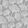 Dekorationsstof Jacquard stor ginkgo – granit/elfenben,  thumbnail number 1