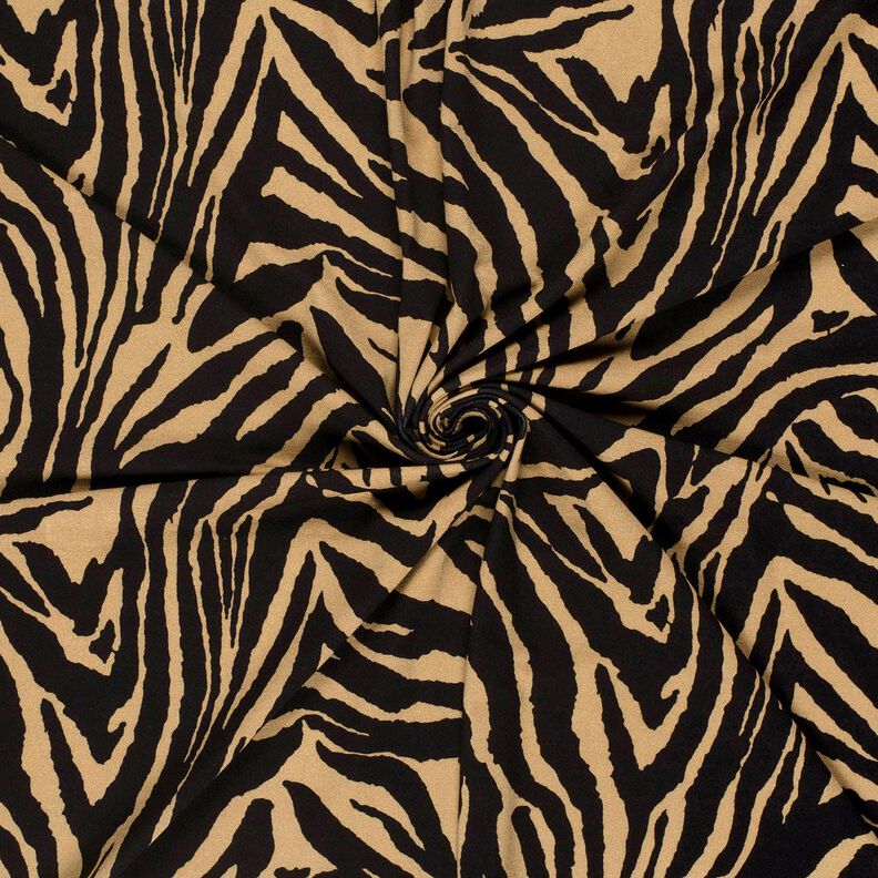 Viskosejersey Zebraprint – mocca/sort,  image number 3