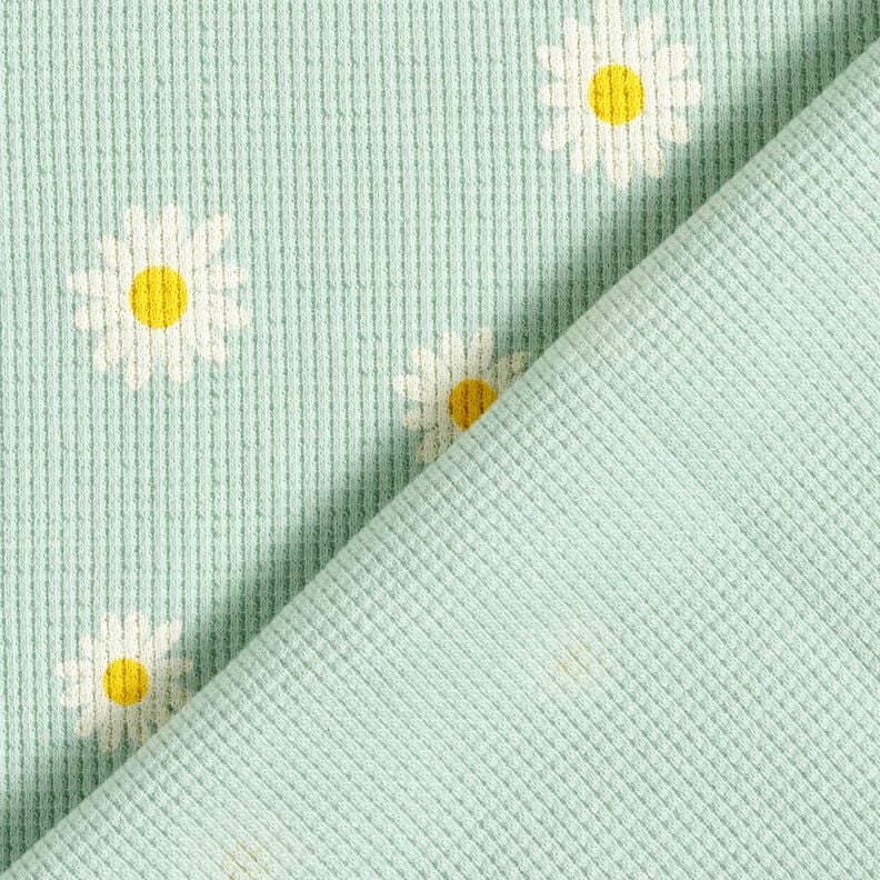 Vaflet jersey margueritter – lys mint,  image number 4