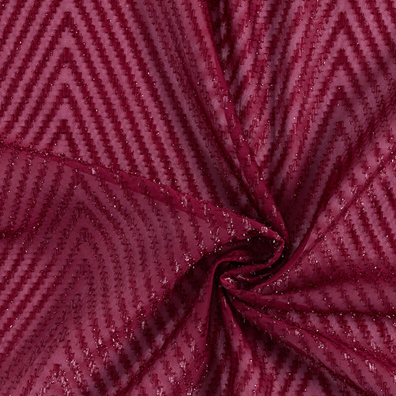Chiffon zigzag glitter – bordeaux,  image number 3