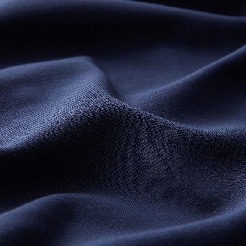 Viskosejersey ensfarvet – natblå,  image number 2