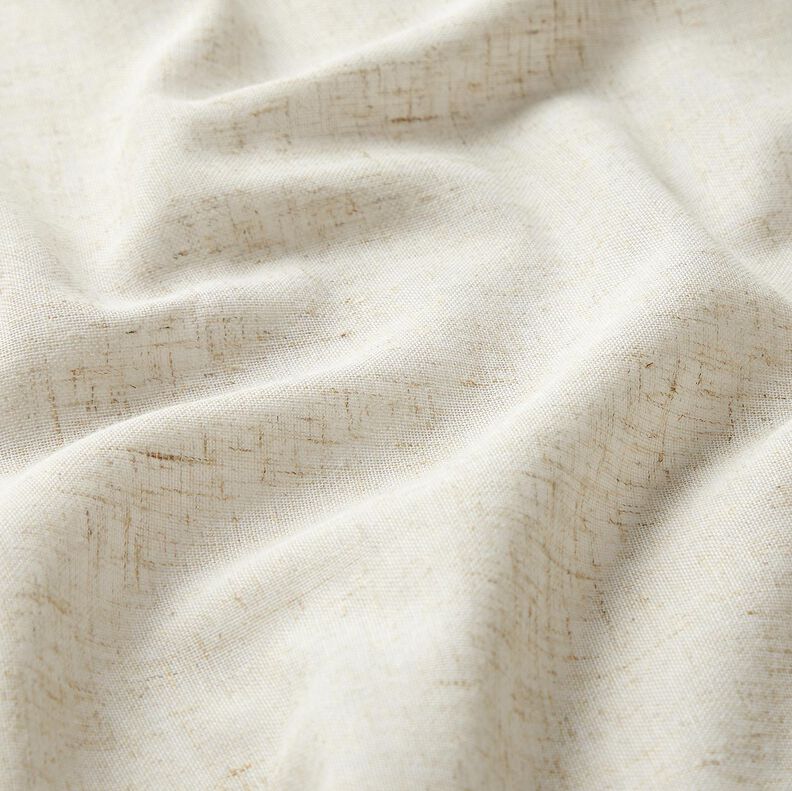 Gardinstof hør-miks Ensfarvet – natur,  image number 2