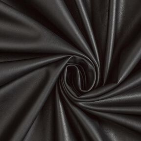 Kunstlæder med velourbagside  – sort, 