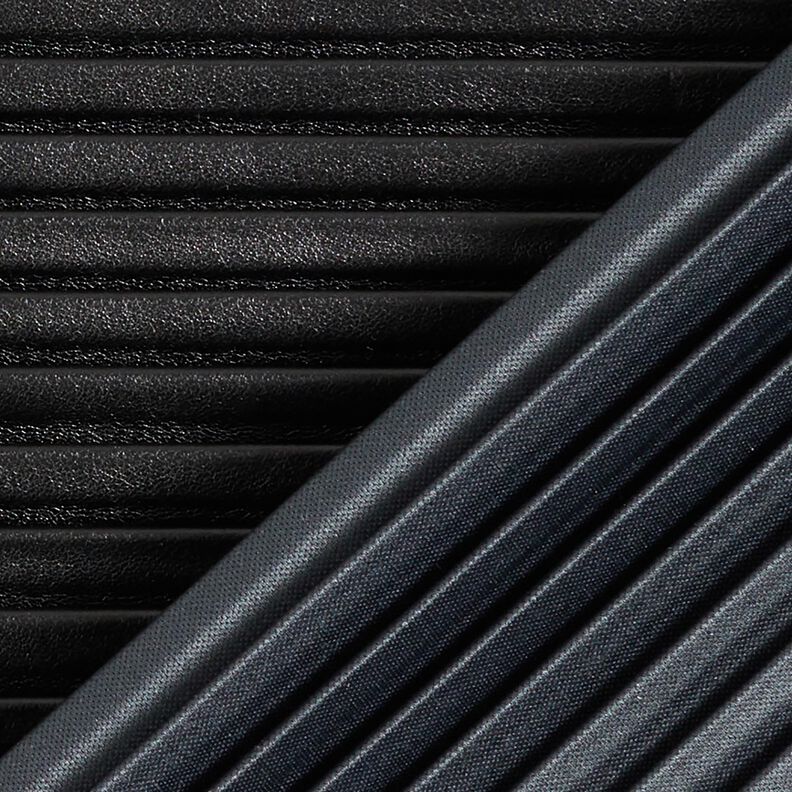 Kunstlæder plissé – sort,  image number 4