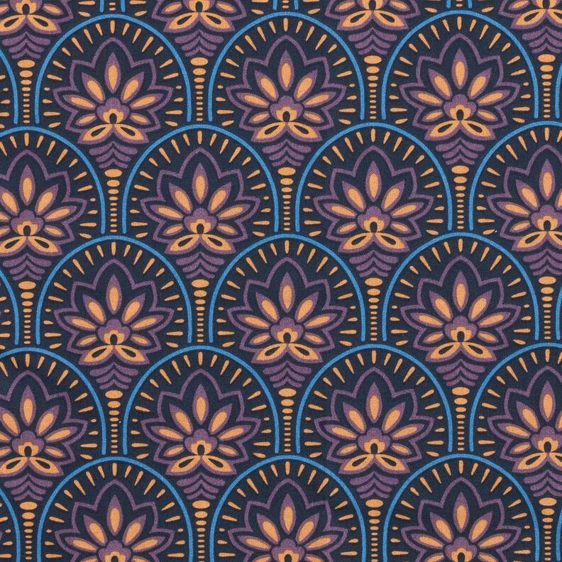 Impr&aelig;gneret voksdug abstrakte vifter &ndash; natbl&aring;,  image number 1