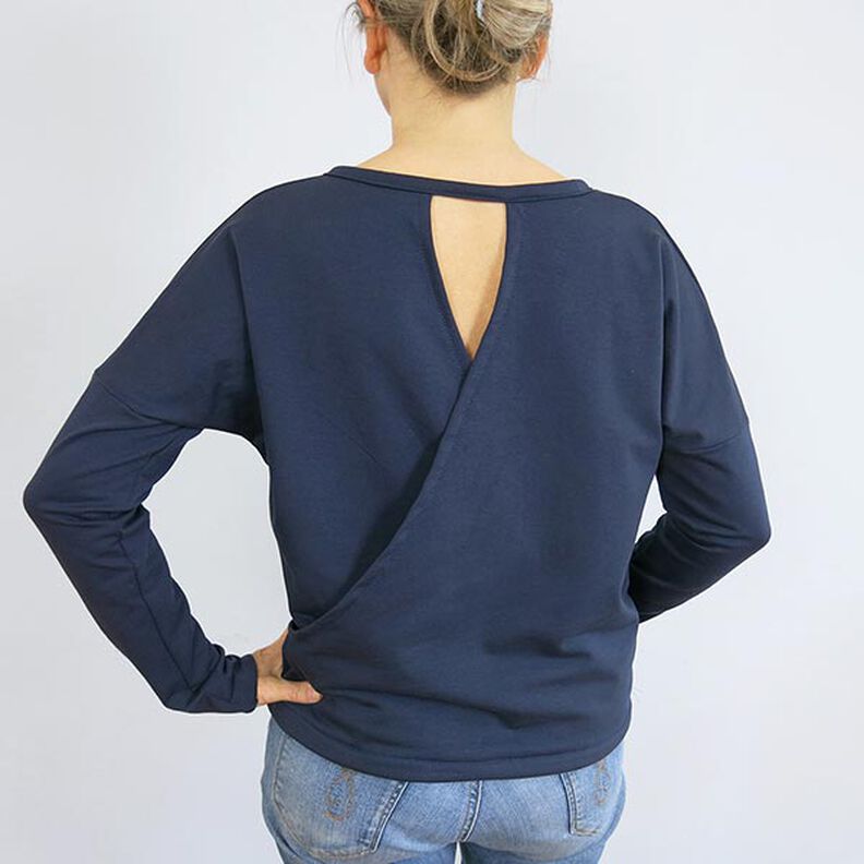FRAU VEGA - afslappet trøje med wrap-look bagpå, Studio Schnittreif  | XS -  XXL,  image number 8
