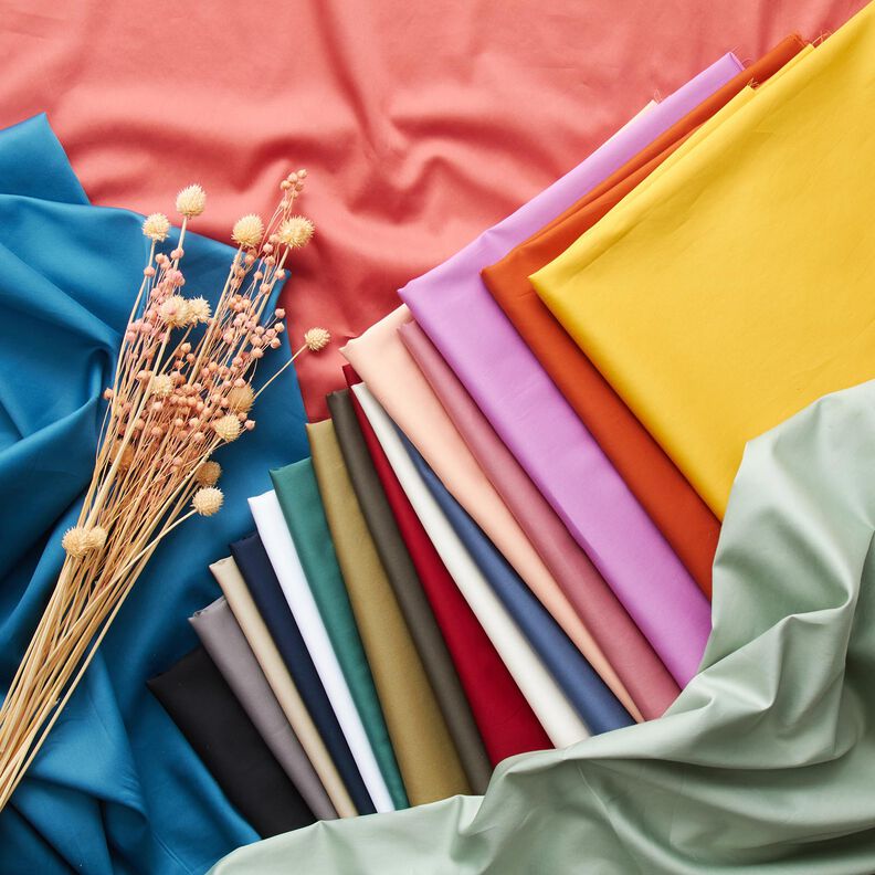 Bomuldssatin Ensfarvet – cashew,  image number 5