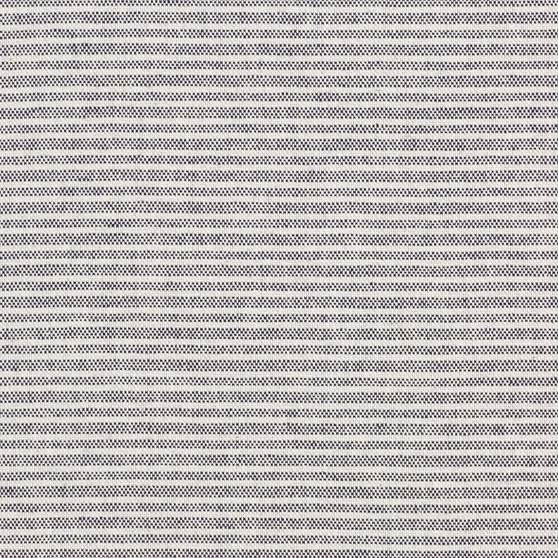 Dekorationsstof Halvpanama subtile striber – natur/natblå,  image number 1