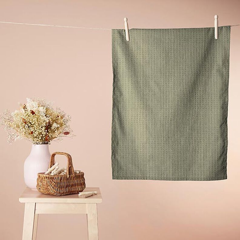 Vaffelpiqué – lys olivengrøn,  image number 6