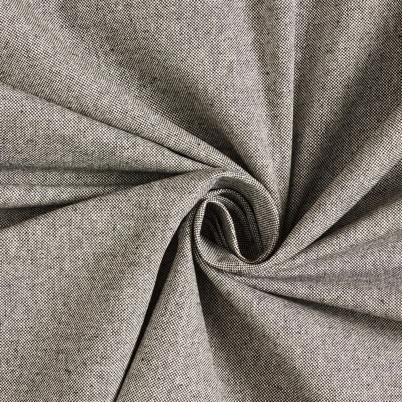 Dekorationsstof Halvpanama tofarvet – sort/natur,  image number 1