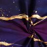 Bomuldsjersey drømmende marmor | Glitzerpüppi  – rødlilla/gammelguld,  thumbnail number 3