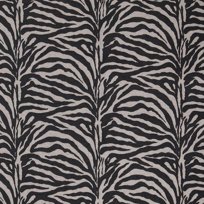 Polsterstof Jacquard zebra – sort/grå,  image number 1
