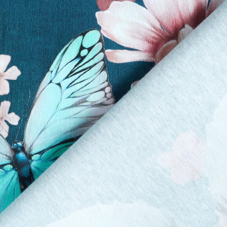 Bomuldsjersey sommerfugleeng | Glitzerpüppi  – let benzin/rosé,  image number 4