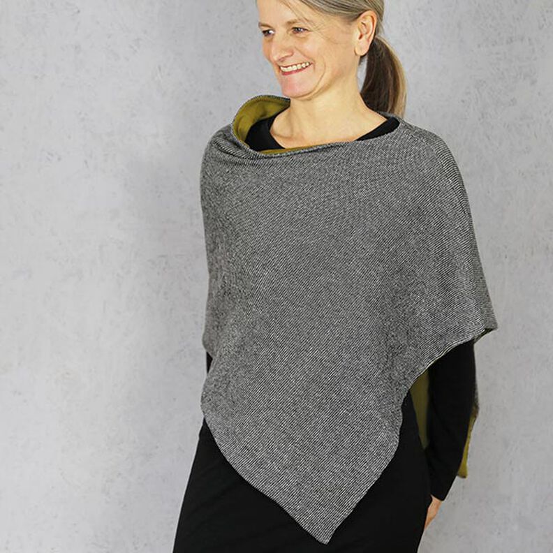 FRAU PENNY asymmetrisk vendbar poncho | Studio klippeklar | Onesize,  image number 3