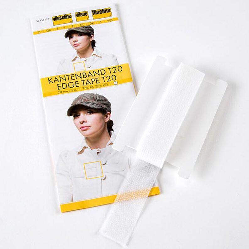 Kantbånd T20 [20 mm x 5 m] | Vlieseline – hvid,  image number 1