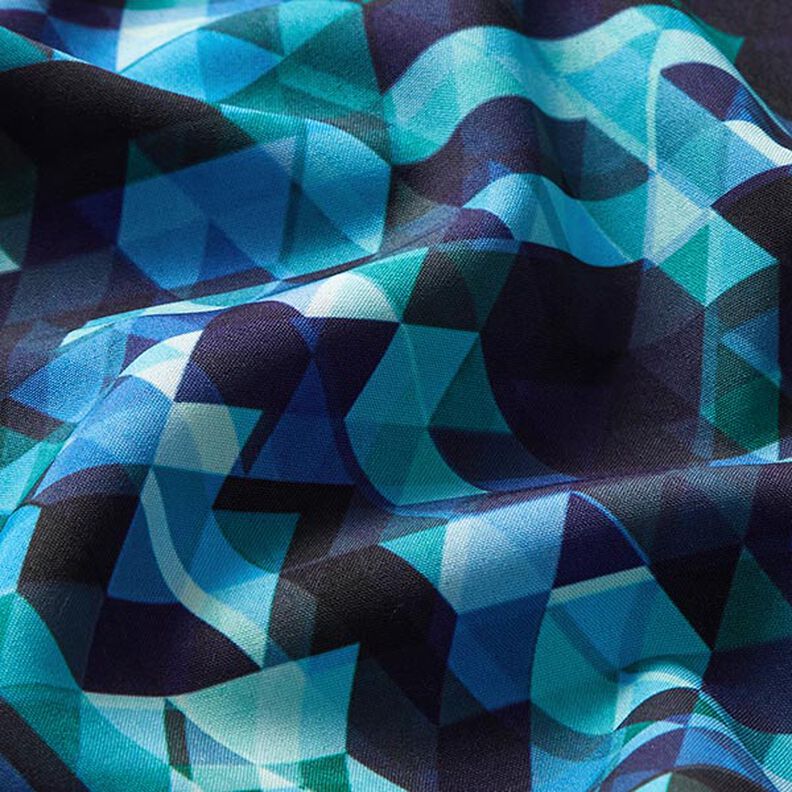 Softshell kulørte trekanter Digitaltryk – natblå/azur,  image number 3