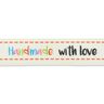 Band Handmade with Love [ 15 mm ] – uldhvid/brun,  thumbnail number 1