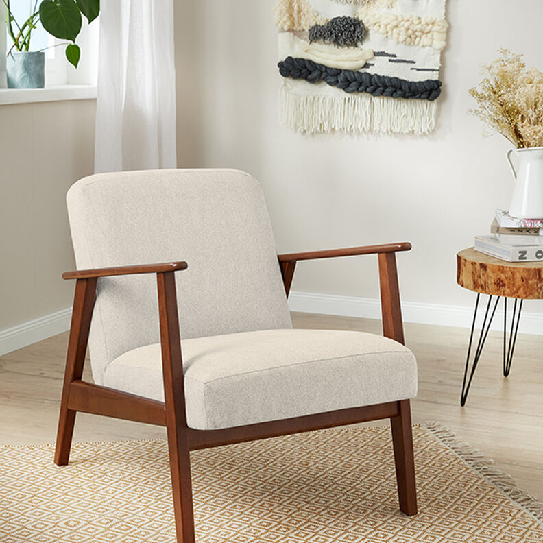 Polsterstof Fin bouclé – creme,  image number 5