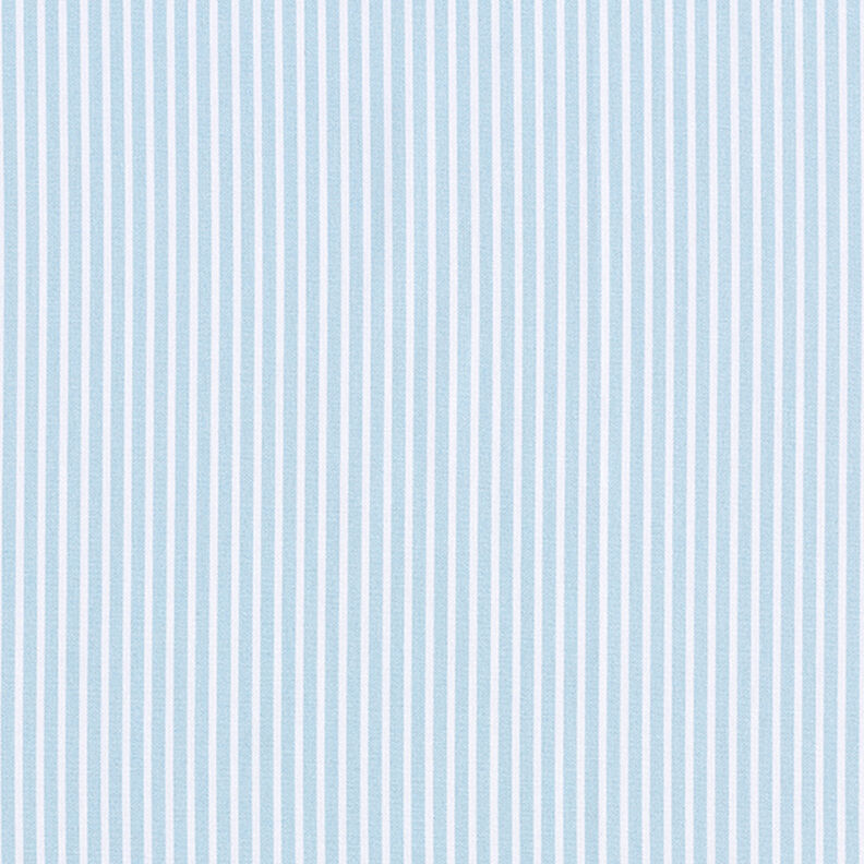 Bomuldspoplin Striber – lyseblå/hvid,  image number 1