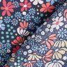 Bomuldsstof Cretonne blandede blomster – natblå,  thumbnail number 4
