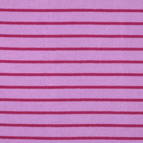 frottéjersey striber | Poppy Fabrics – pastelviolet/purpur, 
