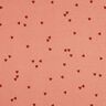 Rib-jersey spredte hjerter | Poppy Fabrics – laksefarvet/mørkerød,  thumbnail number 1