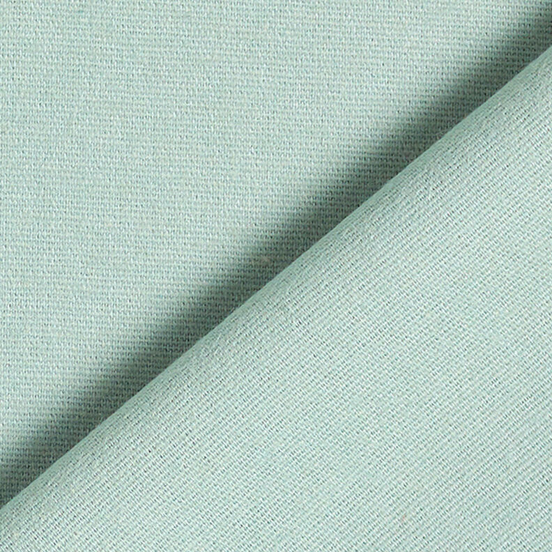Bomuldsflonel Ensfarvet – mint,  image number 4