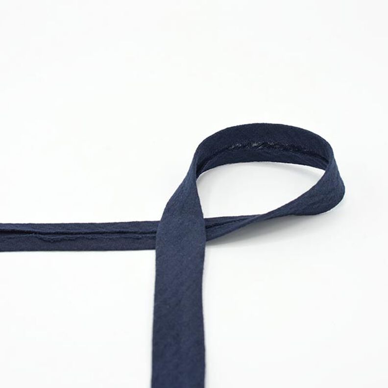 Skråbånd Musselin [20 mm] – marineblå,  image number 1
