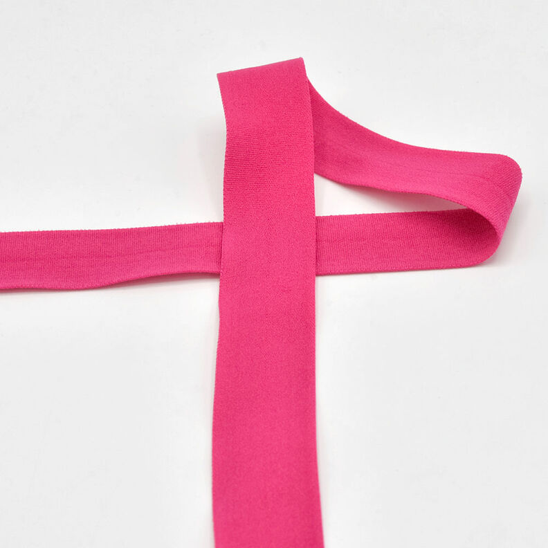 Elastisk kantbånd (skråbånd) mat [20 mm] – intens pink,  image number 1