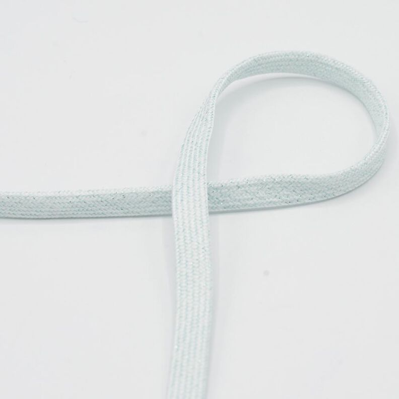 Flad kordel Hættetrøje Lurex [8 mm] – lys mint/sølv metallic,  image number 1