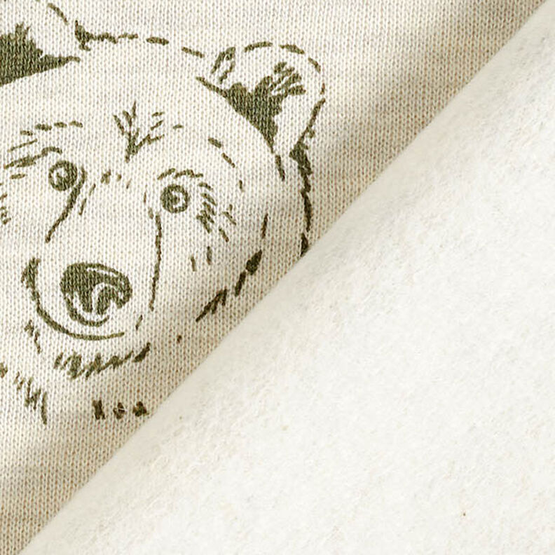 Sweatshirt lodden bjørn – lysebeige/olivengrøn,  image number 4