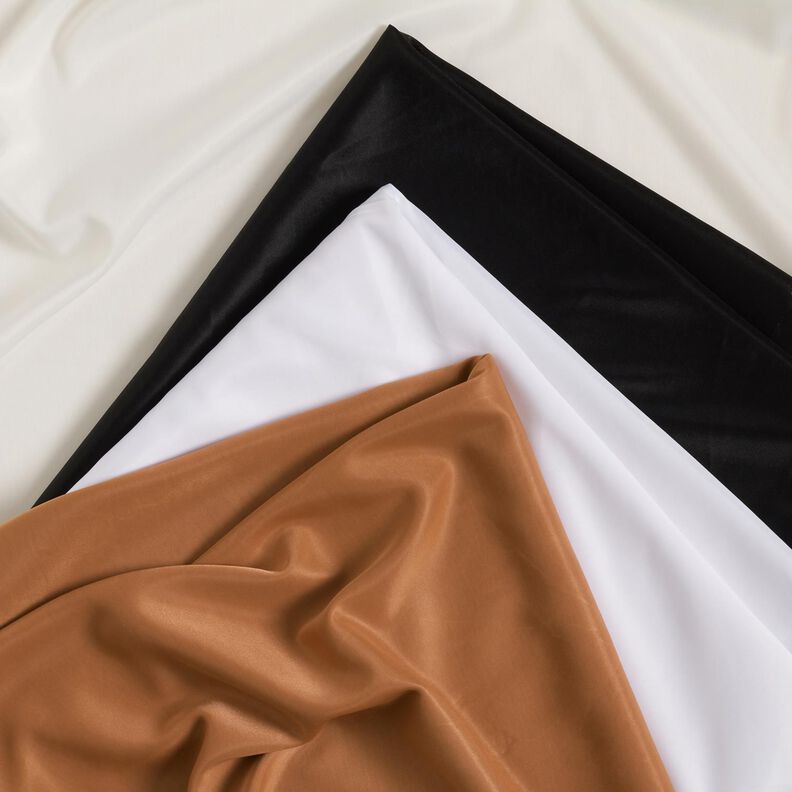 Charmeuse Charmeuse Ensfarvet – sort,  image number 5