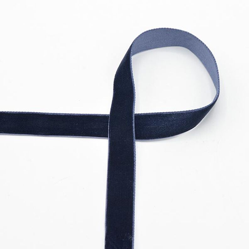 Fløjlsbånd [15 mm] – marineblå,  image number 1