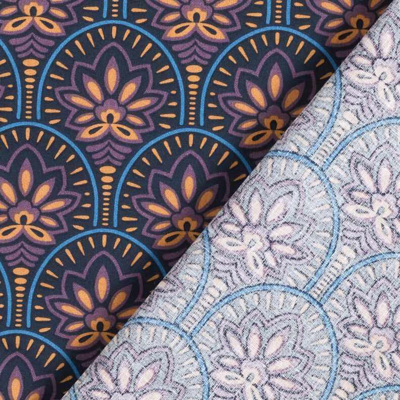 Impr&aelig;gneret voksdug abstrakte vifter &ndash; natbl&aring;,  image number 5