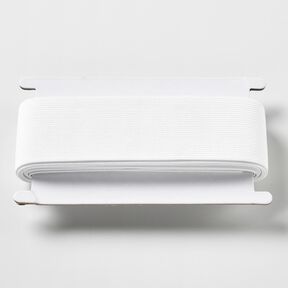 Glat gummibånd [3 m | 50 mm] – hvid, 